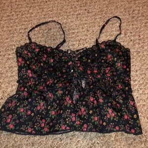 Free people lace up crop top